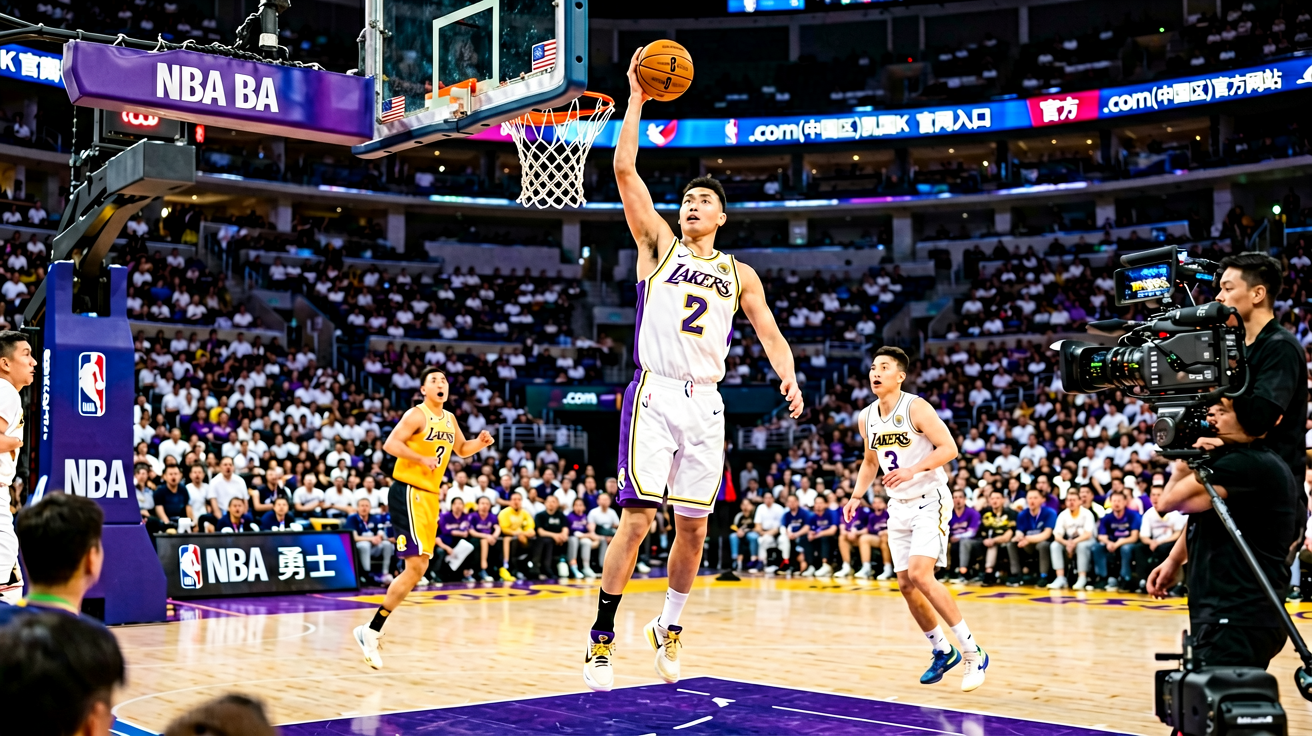 NBA篮球比赛现场 - 球员扣篮瞬间